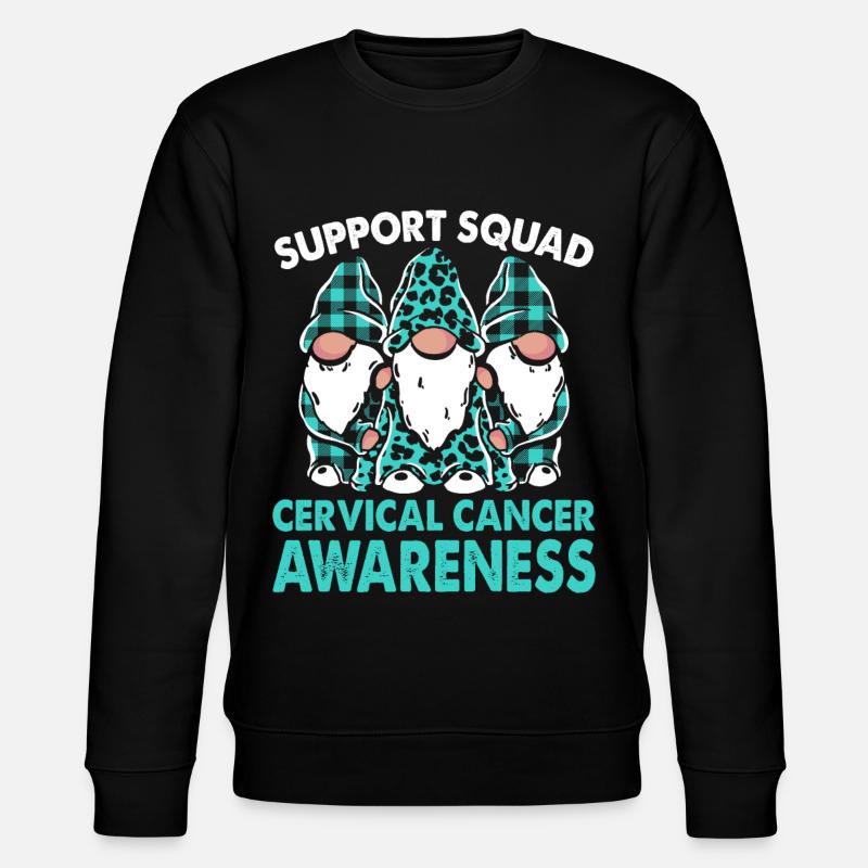 Support Squad Awareness Month - Stanley/Stella CHANGER Unisex Organic Sweatshirt - black