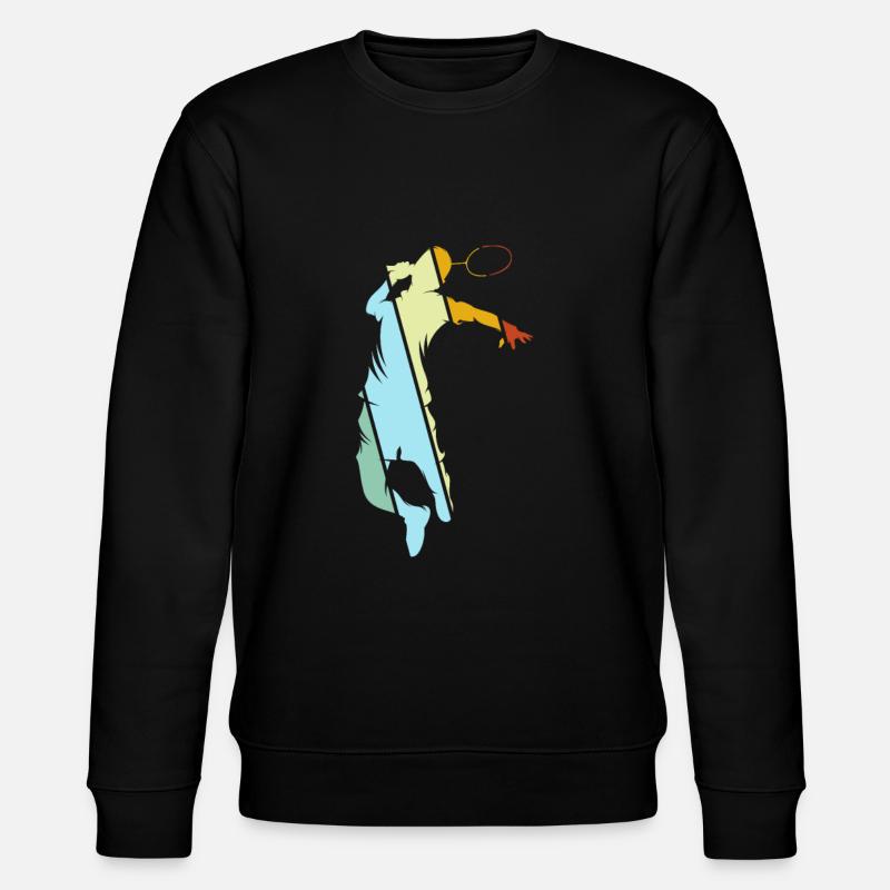 Badminton Retro - Stanley/Stella Unisex Bio-Sweatshirt CHANGER  - Schwarz