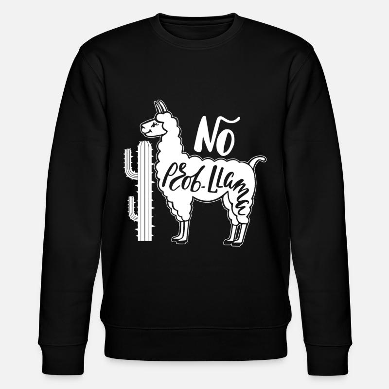 Llama No Prob Llama - Stanley/Stella CHANGER Unisex Organic Sweatshirt - black