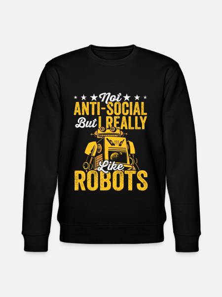 Robotics Lovers Like Robot Engineer - Stanley/Stella CHANGER Unisex Organic Sweatshirt - black