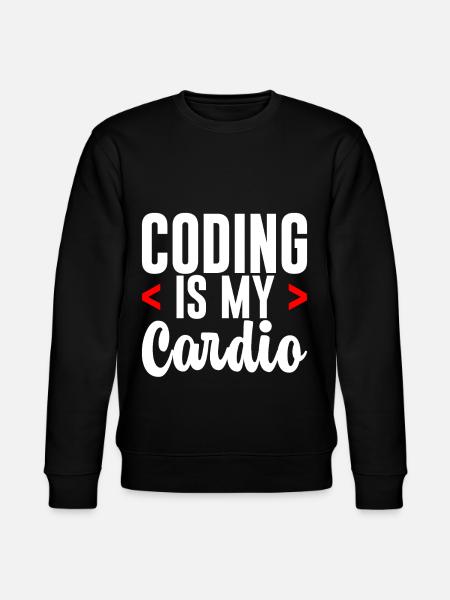 Coding Is My Cardio 2 - Stanley/Stella CHANGER Unisex Organic Sweatshirt - black