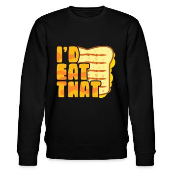 Grillkäse Käseliebhaber gegrillter Käse Geschenk - Stanley/Stella Unisex Bio-Sweatshirt CHANGER  - Schwarz - Vorne - Nik (191cm) & Marisol (170cm)