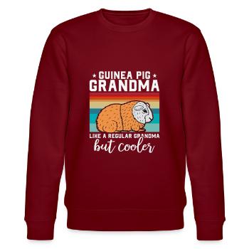 Meerschweinchen-Kunst Für Männer, Frauen, Jungen, Mädchen - Stanley/Stella Unisex Bio-Sweatshirt CHANGER  - Burgunderrot - Vorne - Nik (191cm) & Marisol (170cm)