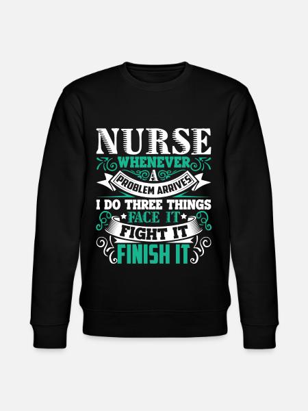 Nurse Face Fight Finish Problem - Stanley/Stella CHANGER Unisex Organic Sweatshirt - black