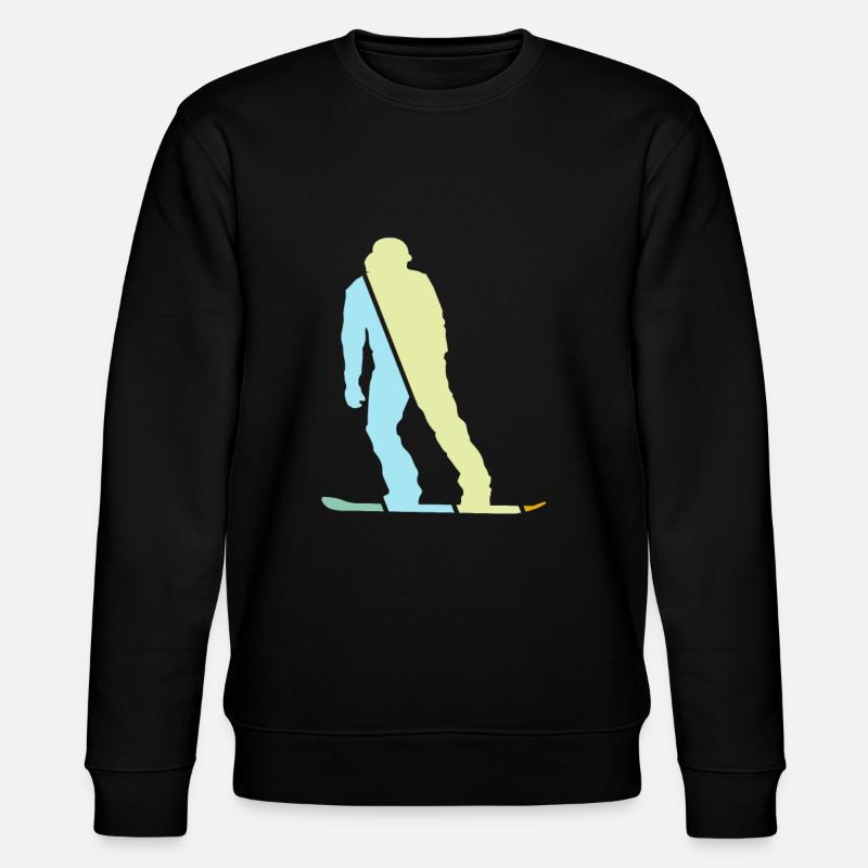 Snowboard Rétro - Sweat bio CHANGER Stanley/Stella Unisexe - noir