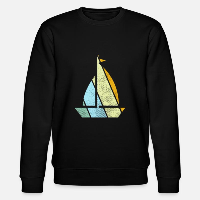 Sailing Retro - Stanley/Stella CHANGER Unisex Organic Sweatshirt - black
