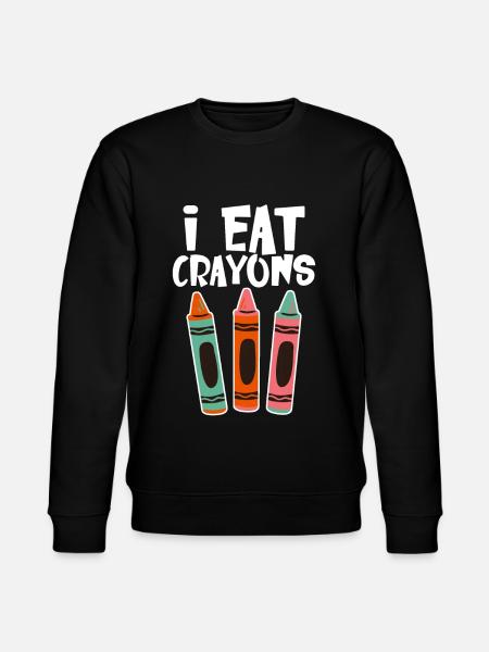 I Eat Crayons 4 - Stanley/Stella CHANGER Unisex Organic Sweatshirt - black