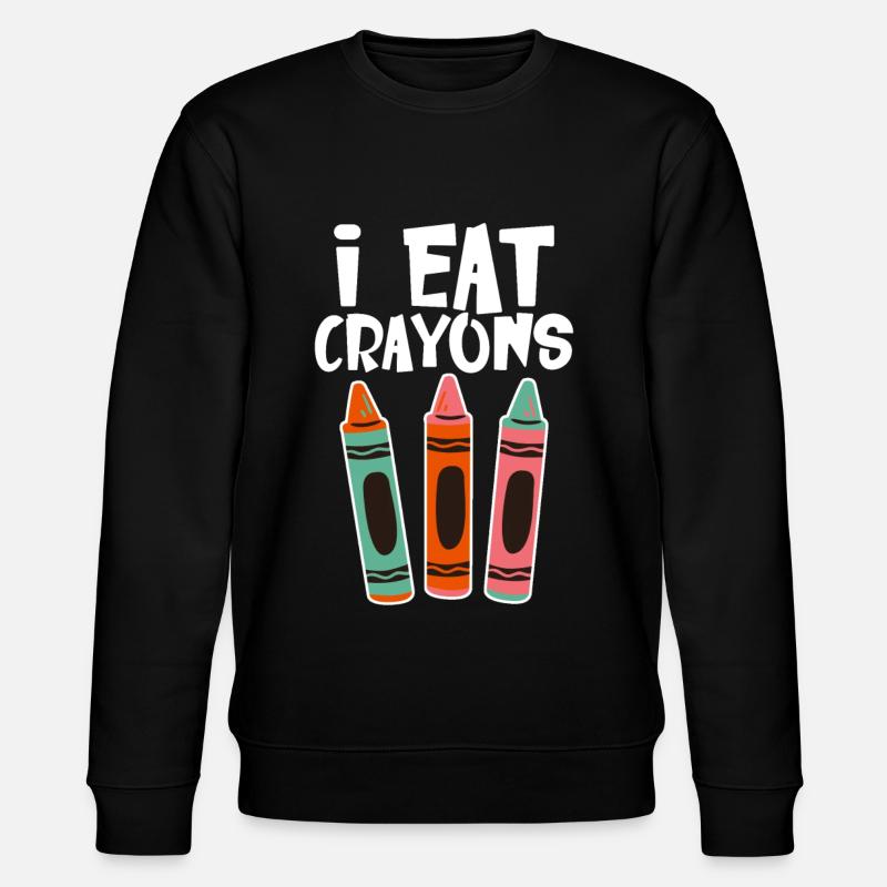 I Eat Crayons 4 - Stanley/Stella CHANGER Unisex Organic Sweatshirt - black