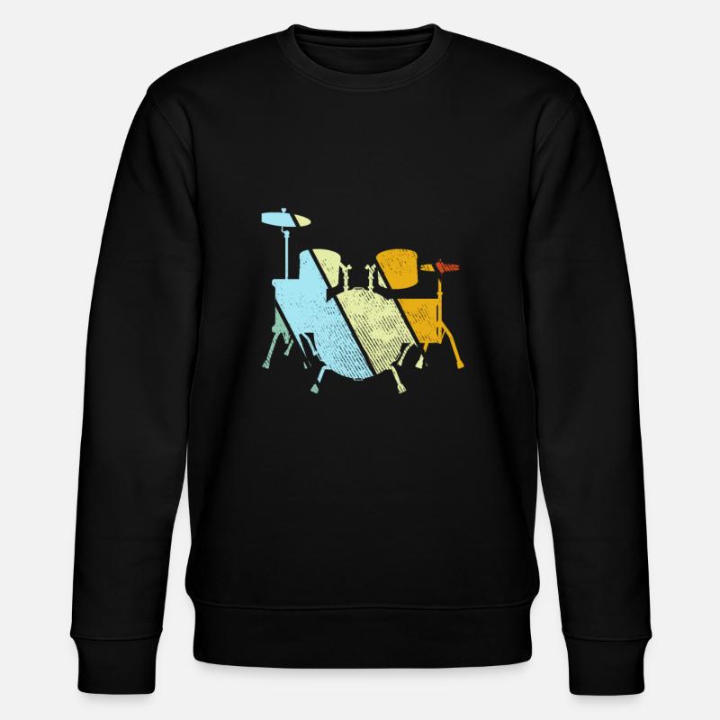 Drums Retro - Stanley/Stella CHANGER Unisex Organic Sweatshirt - black