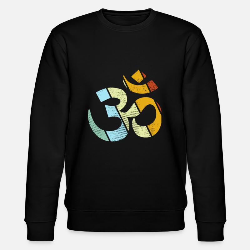 Meditation Retro - Stanley/Stella Unisex Bio-Sweatshirt CHANGER  - Schwarz
