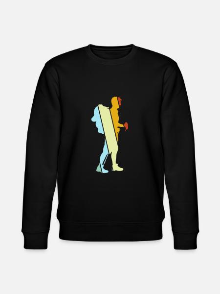 Wandern Retro - Stanley/Stella Unisex Bio-Sweatshirt CHANGER - Schwarz