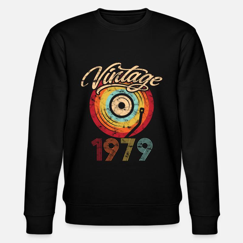 1979 Anniversaire Vinyle Vintage - Sweat bio CHANGER Stanley/Stella Unisexe - noir