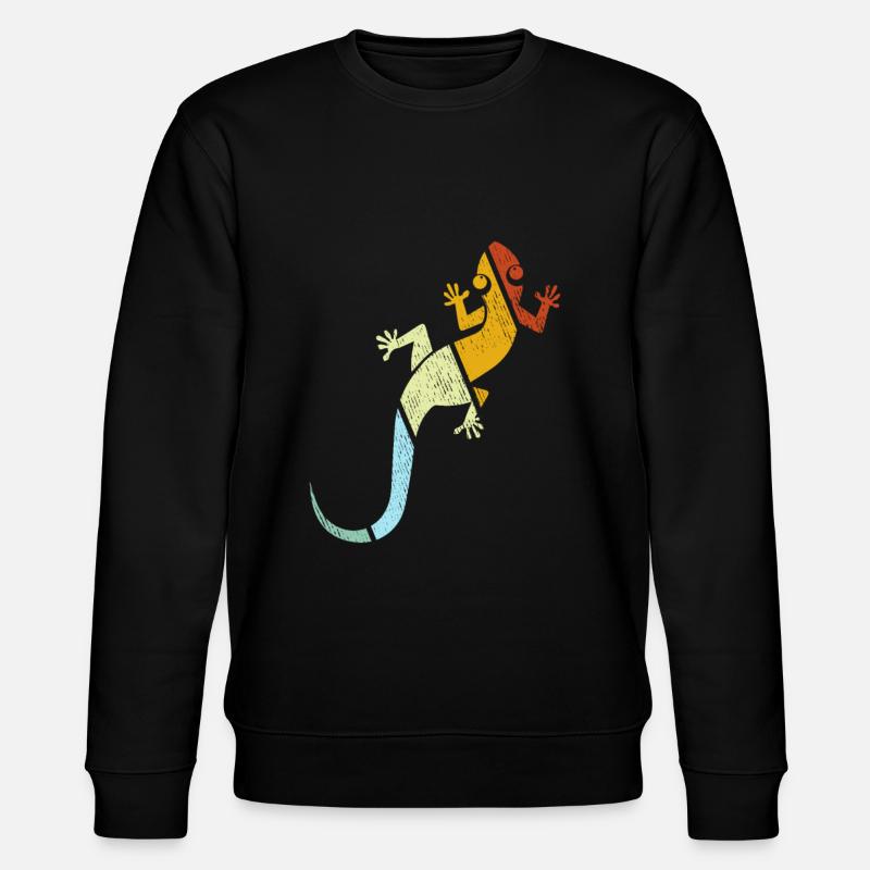 Lizard Retro - Stanley/Stella CHANGER Unisex Organic Sweatshirt - black