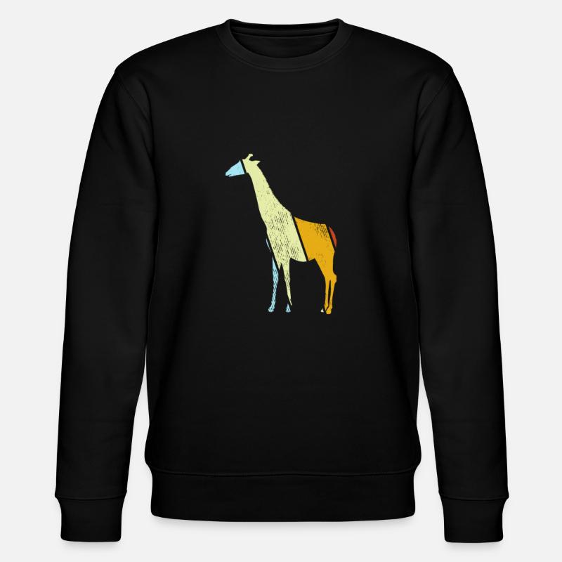 Giraffe Retro - Stanley/Stella CHANGER Unisex Organic Sweatshirt - black