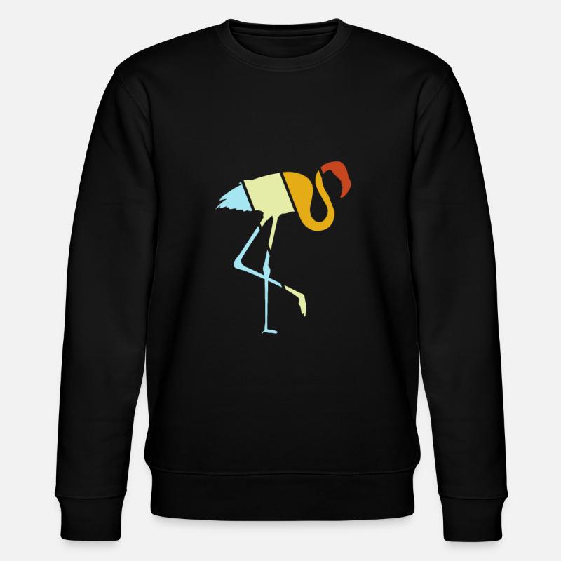 Flamingo Retro - Stanley/Stella Unisex Bio-Sweatshirt CHANGER  - Schwarz