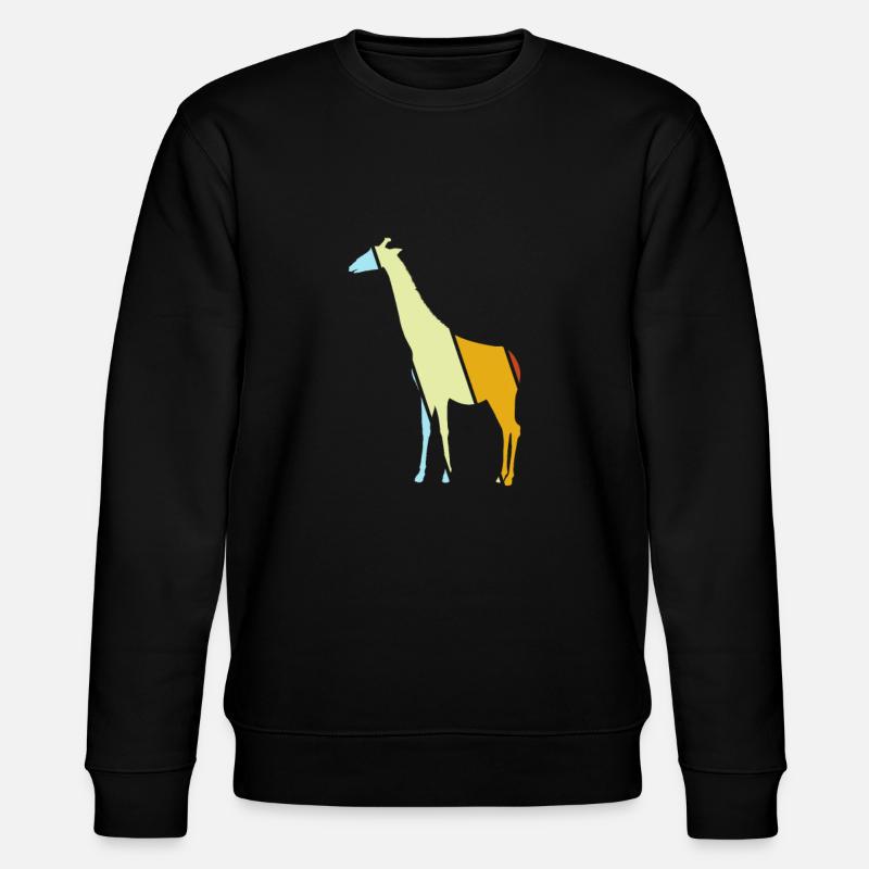 Giraffe Retro - Stanley/Stella CHANGER Unisex Organic Sweatshirt - black