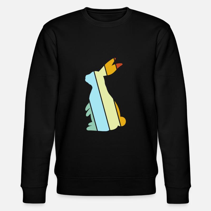 Rabbit Retro - Stanley/Stella CHANGER Unisex Organic Sweatshirt - black