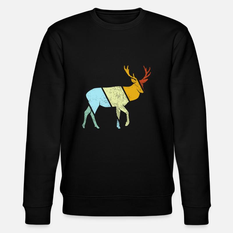 Hirsch Retro - Stanley/Stella CHANGER Unisex Organic Sweatshirt - black
