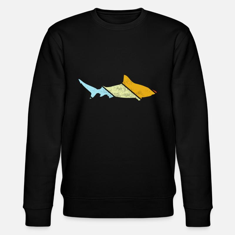Shark Retro - Stanley/Stella CHANGER Unisex Organic Sweatshirt - black
