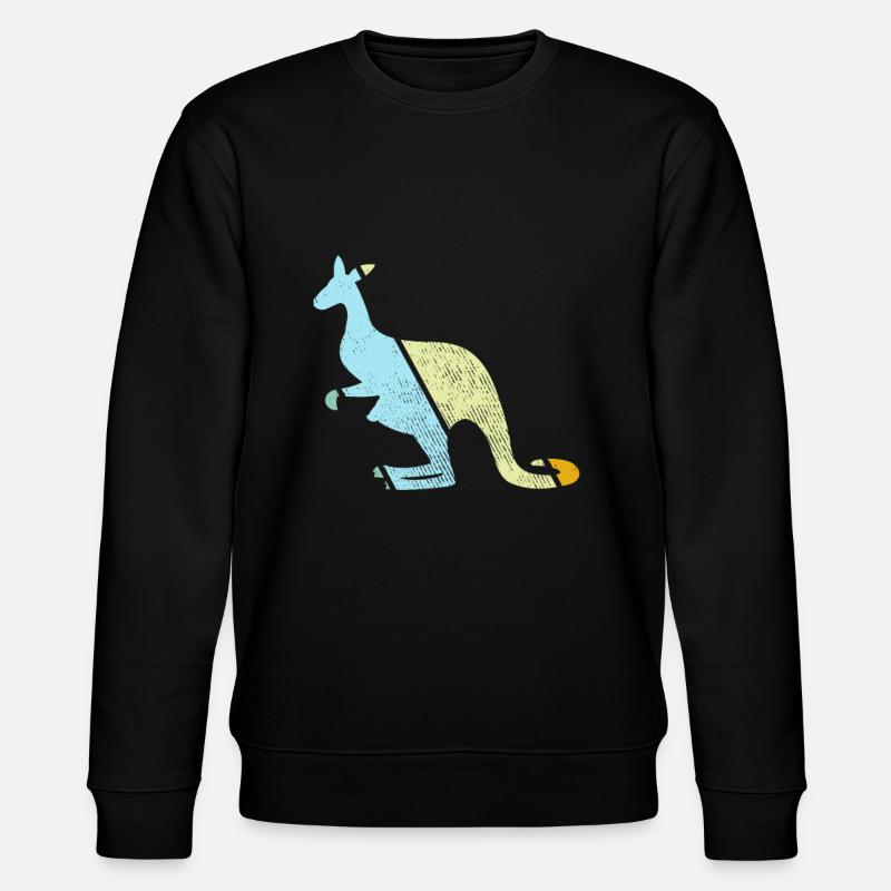 Kangaroo Retro - Stanley/Stella CHANGER Unisex Organic Sweatshirt - black