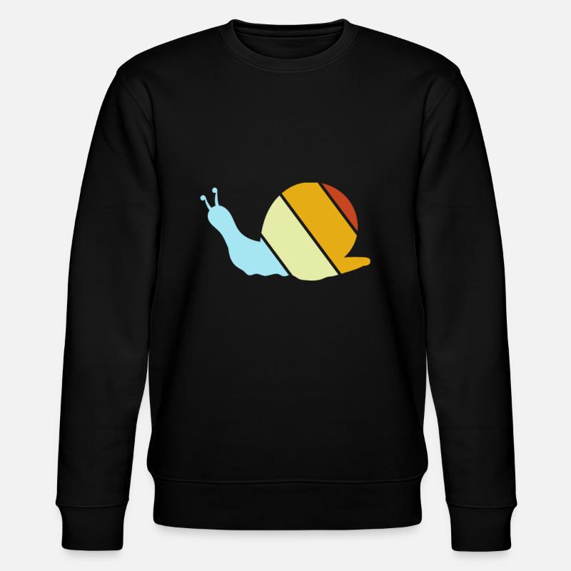 Schnecke Retro - Stanley/Stella Unisex Bio-Sweatshirt CHANGER  - Schwarz