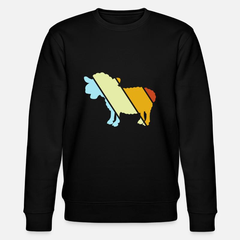 Schaf Retro - Stanley/Stella Unisex Bio-Sweatshirt CHANGER  - Schwarz