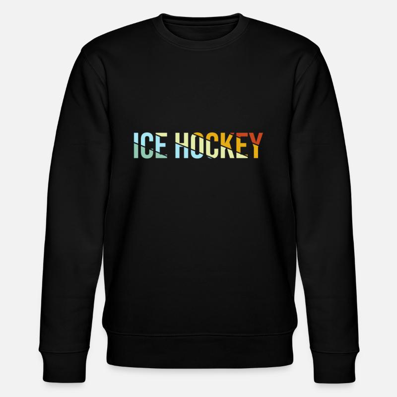 Eishockey Retro - Stanley/Stella Unisex Bio-Sweatshirt CHANGER  - Schwarz
