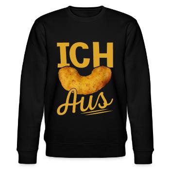 Ich Flip aus Erdnussflip zum Ausflippen - Stanley/Stella Unisex Bio-Sweatshirt CHANGER  - Schwarz - Vorne - Nik (191cm) & Marisol (170cm)