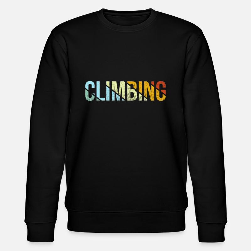 Climbing Retro - Stanley/Stella CHANGER Unisex Organic Sweatshirt - black