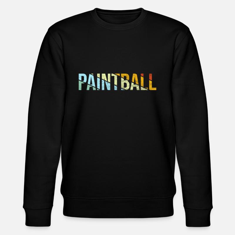 Paintball Retro - Stanley/Stella Unisex Bio-Sweatshirt CHANGER  - Schwarz