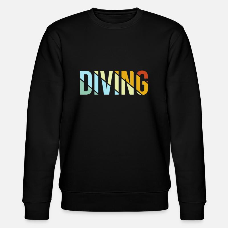 Diving Retro - Stanley/Stella CHANGER Unisex Organic Sweatshirt - black