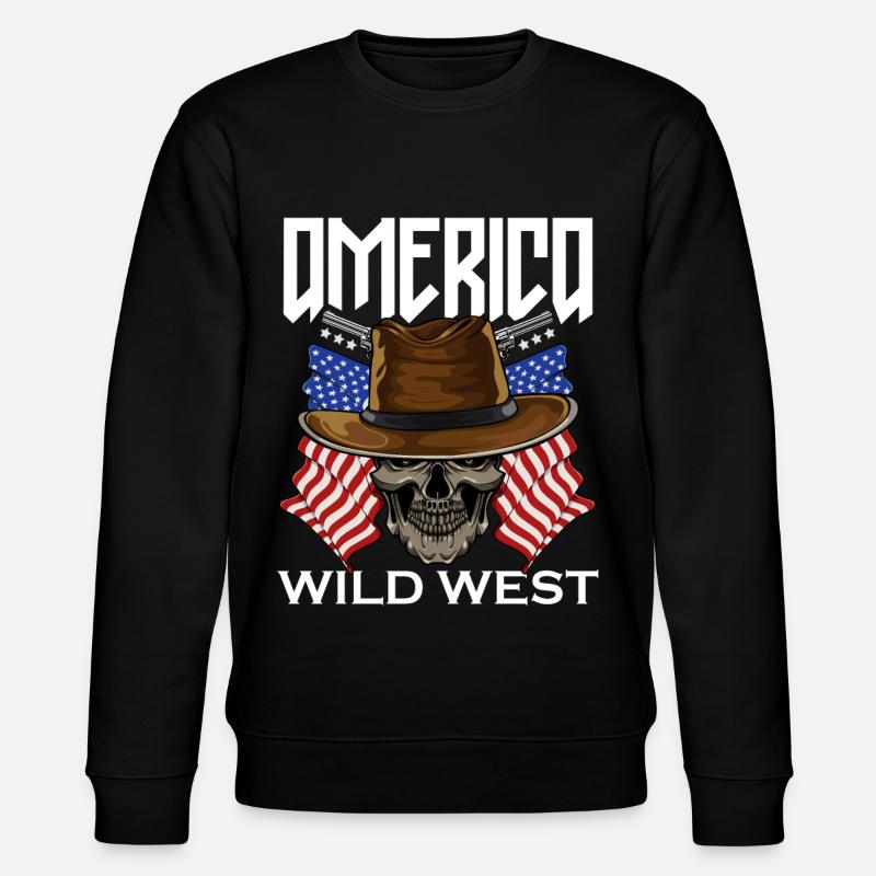 Amérique Far West - Sweat bio CHANGER Stanley/Stella Unisexe - noir