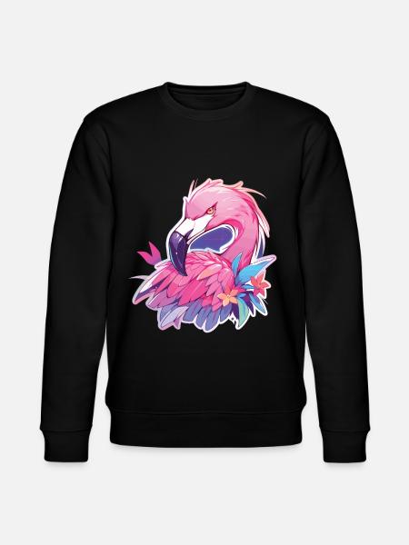 Flamingo Party Neon Flamingo Flamingos - Stanley/Stella CHANGER Unisex Organic Sweatshirt - black