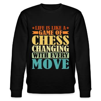 La vie est comme une partie d’échecs 2 - Sweat bio CHANGER Stanley/Stella Unisexe - noir - Devant - Nik (191cm) & Marisol (170cm)