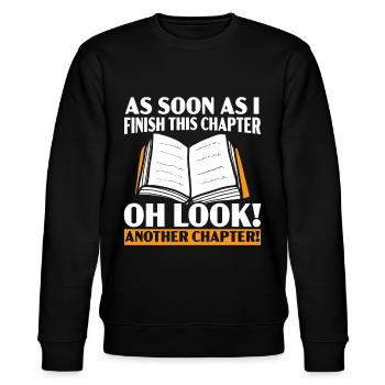 Wild auf Lesen Bücher lesen Buch lesen - Stanley/Stella Unisex Bio-Sweatshirt CHANGER  - Schwarz - Vorne - Nik (191cm) & Marisol (170cm)