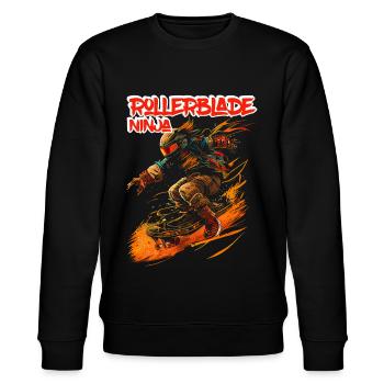 Rollerblade Ninja 5 - Stanley/Stella CHANGER Unisex Organic Sweatshirt - black - Front - Nik (191cm) & Marisol (170cm)