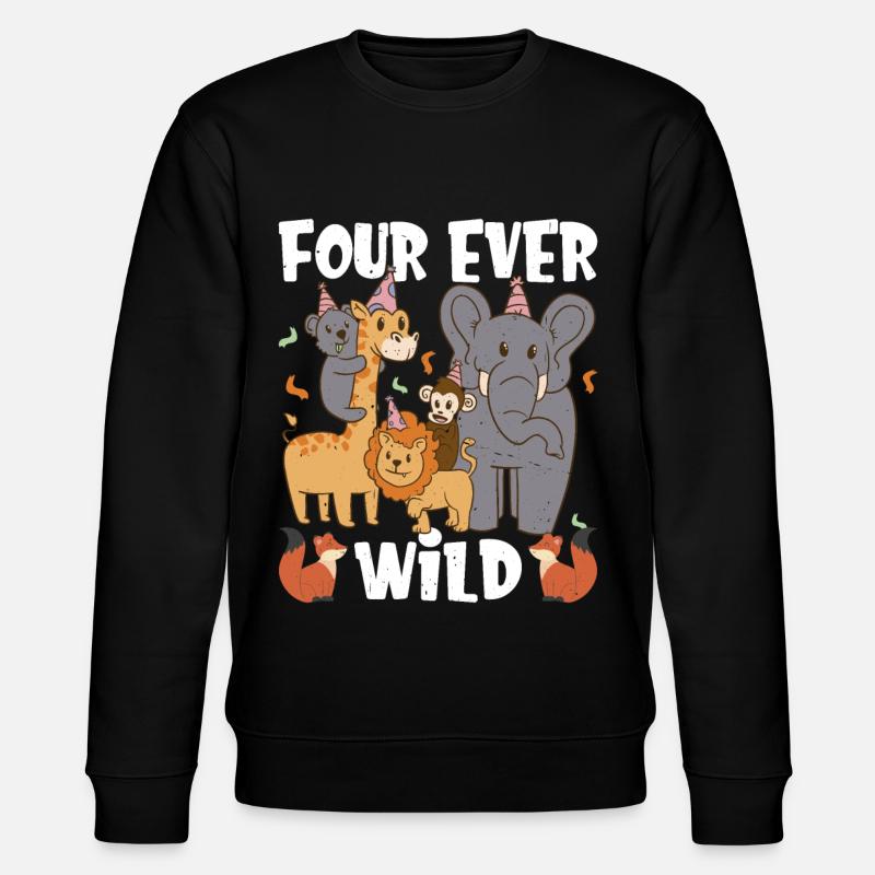Four Ever Wild 53 - Stanley/Stella Unisex Bio-Sweatshirt CHANGER  - Schwarz