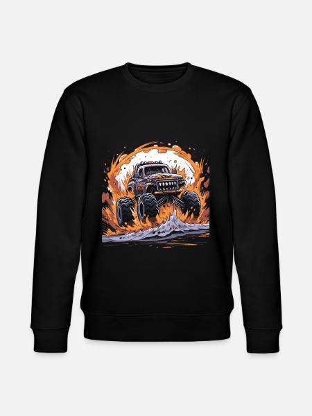 Monster truck - Stanley/Stella CHANGER Unisex Organic Sweatshirt - black