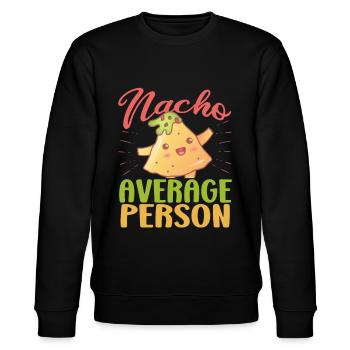 Nacho Salsa Dip Mexikanisch Mexiko Latino - Stanley/Stella Unisex Bio-Sweatshirt CHANGER  - Schwarz - Vorne - Nik (191cm) & Marisol (170cm)
