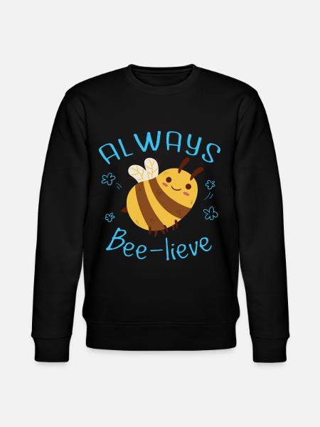 Cute Bumblebee - Stanley/Stella CHANGER Unisex Organic Sweatshirt - black