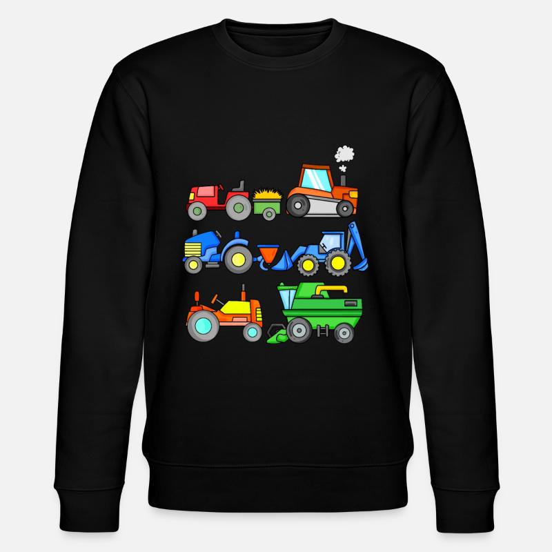 Construction site vehicles - Stanley/Stella CHANGER Unisex Organic Sweatshirt - black