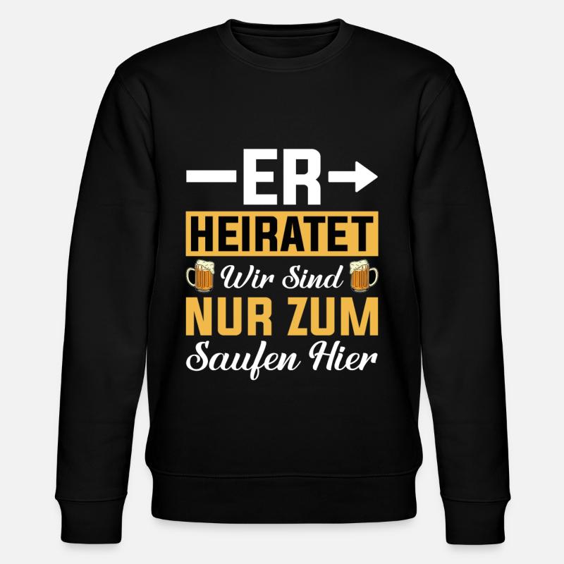 Junggesellenabschied Mann - Stanley/Stella Unisex Bio-Sweatshirt CHANGER  - Schwarz