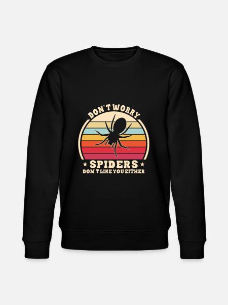 Spinnennetz Vogelspinne Spinnentier Spinnenliebhaber - Stanley/Stella Unisex Bio-Sweatshirt CHANGER  - Schwarz