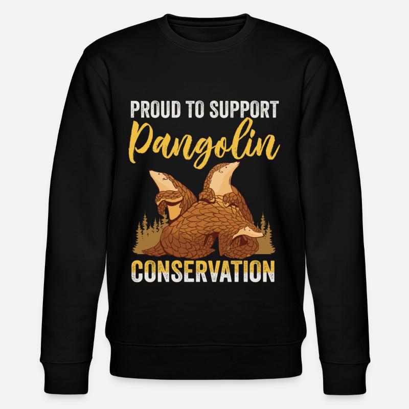 Support pangolin protection - Stanley/Stella CHANGER Unisex Organic Sweatshirt - black