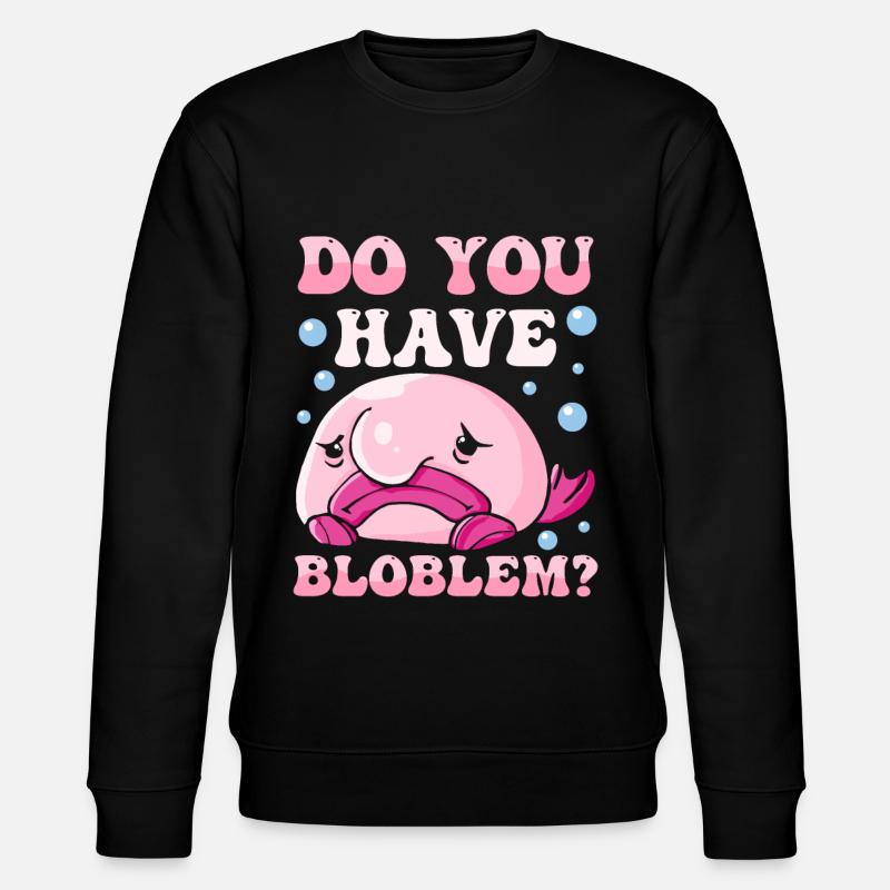 Blobfish Kostüm - Hässliches Blob Fischgesicht - - Stanley/Stella Unisex Bio-Sweatshirt CHANGER - Schwarz