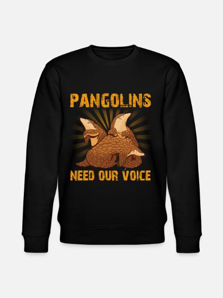 Pangolins need our voice - Stanley/Stella CHANGER Unisex Organic Sweatshirt - black