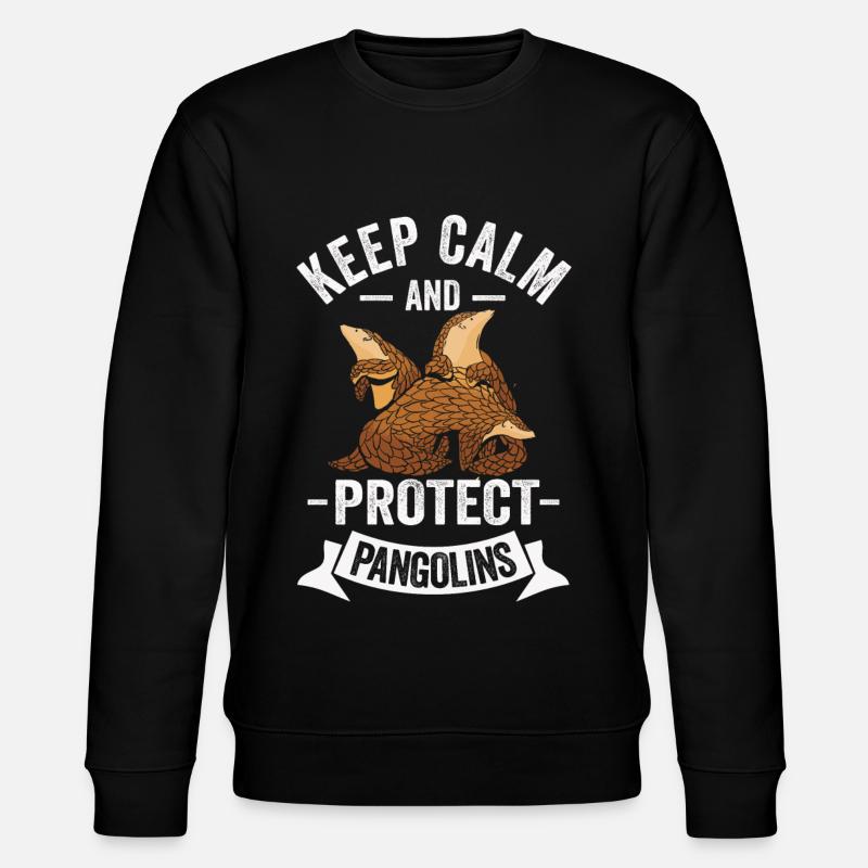 Protect pangolin owners, - Stanley/Stella CHANGER Unisex Organic Sweatshirt - black