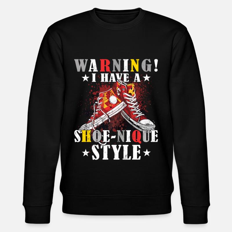 Lustiger Sneaker -Sammler - Turnschuhe - Stanley/Stella Unisex Bio-Sweatshirt CHANGER  - Schwarz