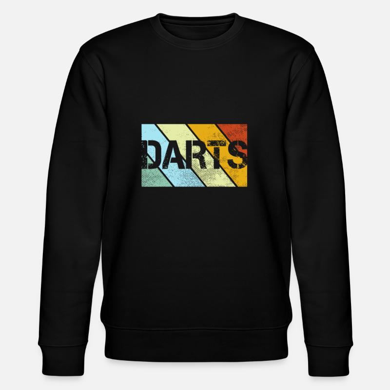 Darts Retro - Stanley/Stella Unisex Bio-Sweatshirt CHANGER  - Schwarz