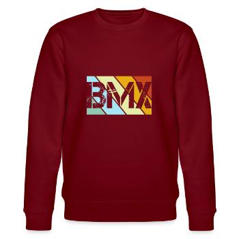 BMX Retro - Stanley/Stella Unisex Bio-Sweatshirt CHANGER  - Burgunderrot - Vorne - Nik (191cm) & Marisol (170cm)
